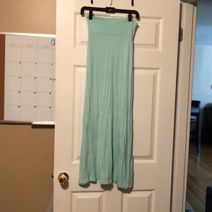 Mint blue maxi skirt